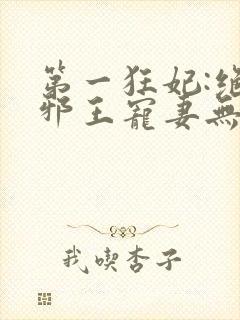 第一狂妃:绝色邪王宠妻无度封面