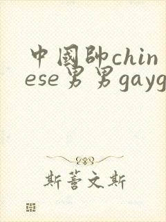 中国帅chinese男男gaygay网站封面
