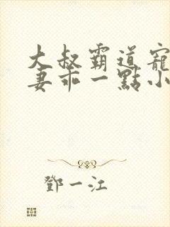 大叔霸道宠小甜妻乖一点小说