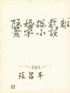 隐婚总裁离婚请签字小说