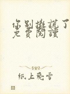 你别撒谎了小说免费阅读