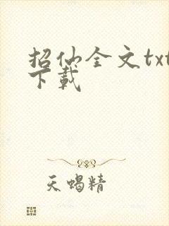 招仙全文txt下载封面