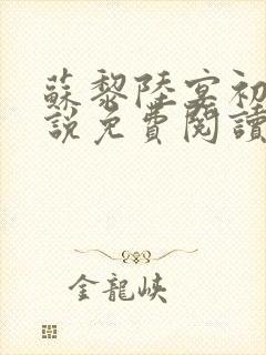 苏黎陆宴初的小说免费阅读