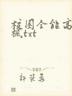 校园全能高手季枫txt