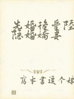 先婚后爱陆总的隐婚娇妻