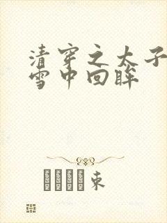 清穿之太子娇妃雪中回眸封面