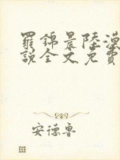 罗锦晨陆漠原小说全文免费阅读最新