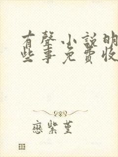 有声小说明朝那些事免费收听