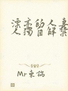 漂亮的人妻被黑人独自解禁封面