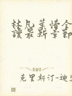 林凡叶惜全文阅读最新章节列表