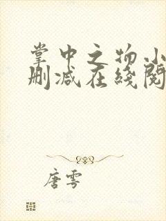 掌中之物小说无删减在线阅读