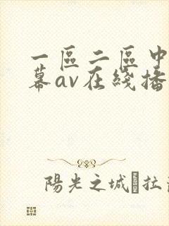 一区二区中文字幕av在线播放