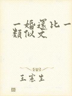 一婚还比一婚高类似文