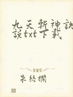 九天斩神诀 小说txt下载