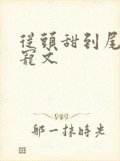 从头甜到尾的甜宠文