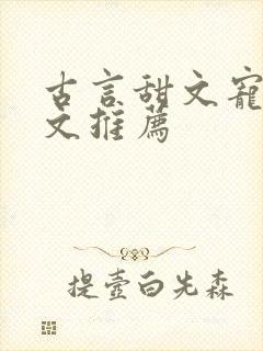 古言甜文宠文暖文推荐
