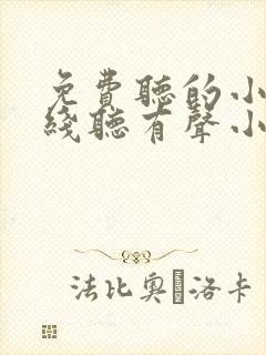 免费听的小说在线听有声小说封面