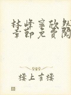 林峰宁欣然最新章节免费阅读