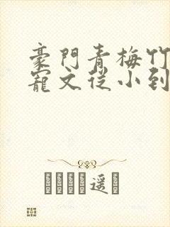 豪门青梅竹马甜宠文从小到大