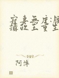 宠妻无度:腹黑摄政王重生太粘人封面