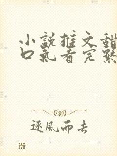 小说推文甜文一口气看完系列已完结
