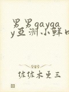 男男gaygay亚洲小鲜肉网站