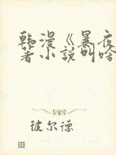 韩漫《暴夜》原著小说叫啥