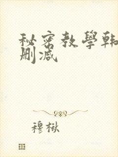 秘密教学韩漫无删减
