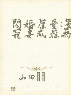 闪婚厚爱:墨少宠妻成瘾无弹窗封面