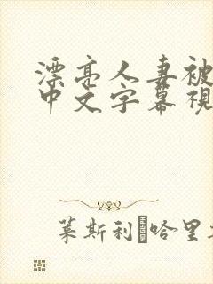 漂亮人妻被中出中文字幕视频