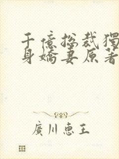 千亿总裁独宠替身娇妻原著