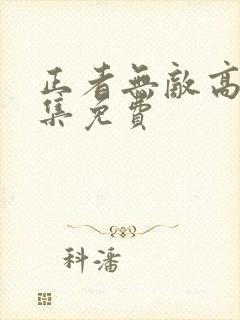 正者无敌高清全集免费