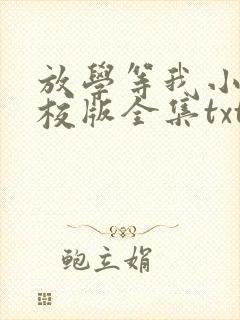 放学等我小说精校版全集txt