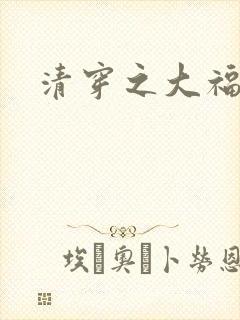 清穿之大福晋封面
