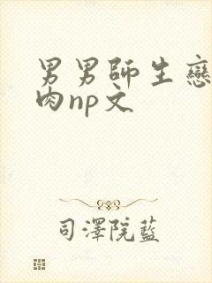 男男师生恋h啪肉np文封面