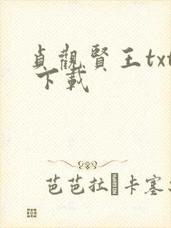 贞观贤王txt 下载