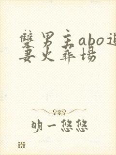 双男主abo追妻火葬场封面