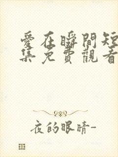 爱在瞬间短剧全集免费观看封面
