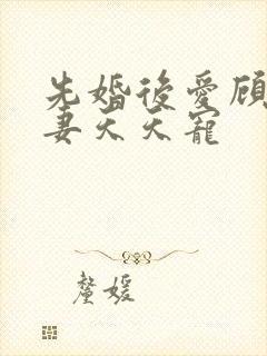 先婚后爱顾少娇妻天天宠