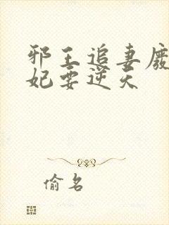 邪王追妻废材狂妃要逆天封面