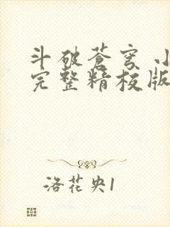 斗破苍穹 小说完整精校版