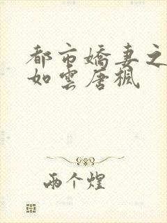 都市娇妻之美女如云唐枫封面