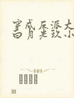 穿成反派大佬的白月光玖小卿封面