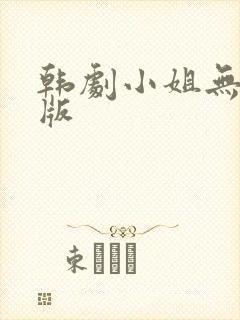 韩剧小姐无删减版封面