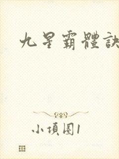 九星霸体诀/封面