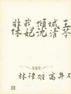 非我倾城王爷要休妃沈清苓结局