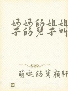 妈妈的姐姐的儿子的儿子叫我叫什么封面
