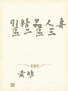 91精品人妻一区二区三
