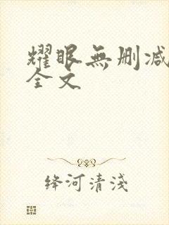 耀眼无删减阅读全文封面