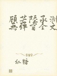 顾芒陆承洲小说无弹窗全文免费阅读封面